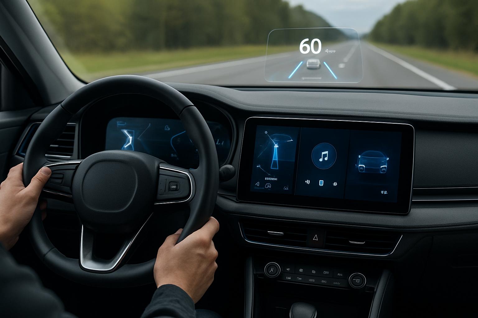 Najnowsze technologie w samochodach. Wyświetlacze i interakcja z kierowcą: infotainment i HUD Najnowsze technologie w samochodach. Wyświetlacze i interakcja z kierowcą: infotainment i HUD