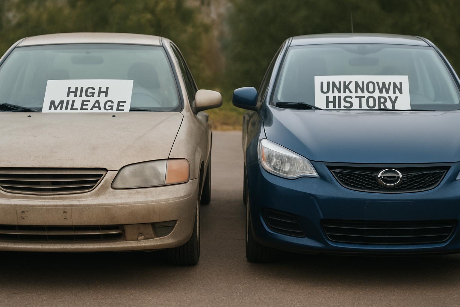 Auto z dużym przebiegiem i pełną historią czy młodsze z niewiadomą przeszłością?. Najczęstsze błędy kupujących przy wyborze między „dużym przebiegiem” a „młodością”