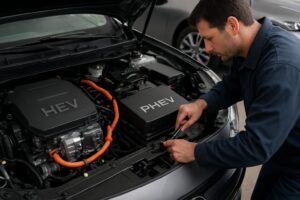 Hybrydy w praktyce: jak HEV i PHEV pracują, co mówi degradacja baterii i serwis