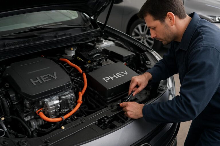 Hybrydy w praktyce: jak HEV i PHEV pracują, co mówi degradacja baterii i serwis