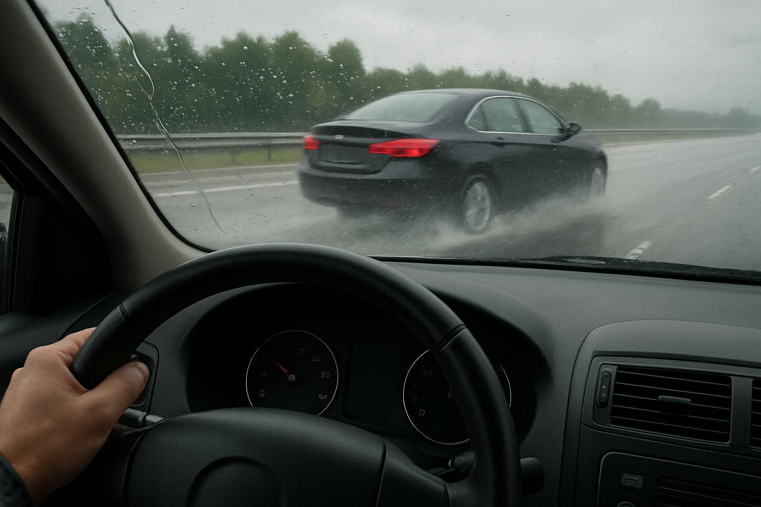 Aquaplaning: kiedy samochód pływa po drodze i co robi kierowca, że robi się gorzej